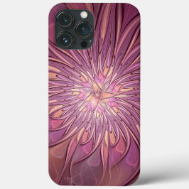 Abstracte moderne Floral fractal Art Berry Colors Case-Mate iPhone Case
