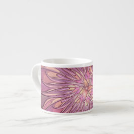 Abstracte moderne Floral fractal Art Berry Colors Espresso Kop