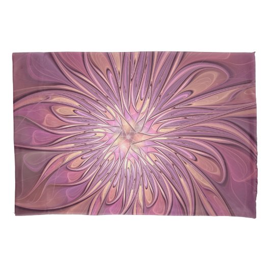 Abstracte moderne Floral fractal Art Berry Colors Kussensloop (Voorkant)