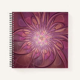 Abstracte moderne Floral fractal Art Berry Colors Notitieboek
