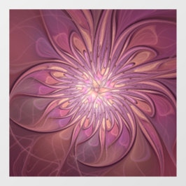 Abstracte moderne Floral fractal Art Berry Colors Raamsticker