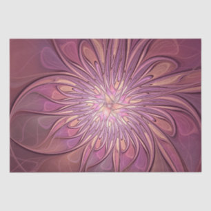 Abstracte moderne Floral fractal Art Berry Colors Tissuepapier