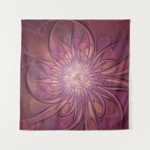 Abstracte moderne Floral fractal Art Berry Colors Wandkleed (Voorkant (horizontaal))