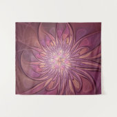 Abstracte moderne Floral fractal Art Berry Colors Wandkleed (Voorkant (horizontaal))