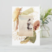 Abstracte moderne Floral-kerstabel Kaart (Staand voorkant)