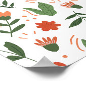 Abstracte moderne Floral Poster (Hoek)