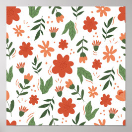 Abstracte moderne Floral Poster