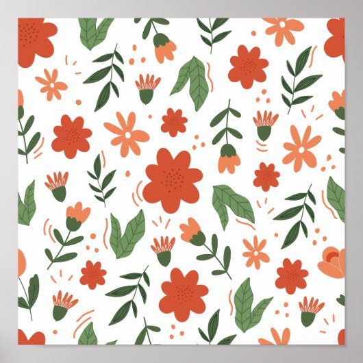 Abstracte moderne Floral Poster (Voorkant)