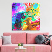 Abstracte moderne Fluid Art Canvas Afdruk (Insitu (Woonkamer))