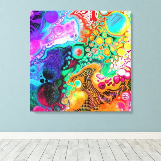 Abstracte moderne Fluid Art Canvas Afdruk (Insitu (Houten vloer))