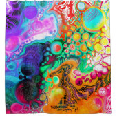 Abstracte moderne Fluid Art Douchegordijn (Voorkant)