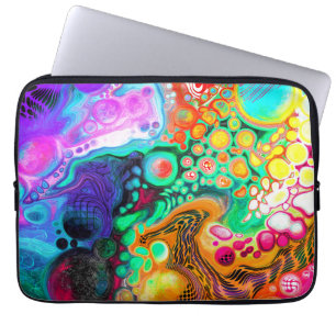 Abstracte moderne Fluid Art Laptop Sleeve