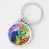 Abstracte moderne Fluid Art Sleutelhanger (Voorkant)