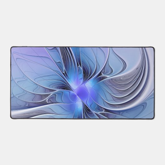 Abstracte moderne Fractal Art Lavendel blauw Bureaumat (Voorkant)