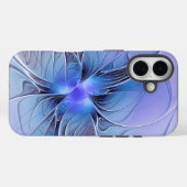 Abstracte moderne Fractal Art Lavendel blauw Case-Mate iPhone Case (Achterkant (horizontaal))