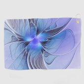 Abstracte moderne Fractal Art Lavendel blauw Golfhanddoek (Horizontaal)