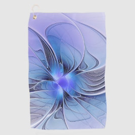 Abstracte moderne Fractal Art Lavendel blauw Golfhanddoek