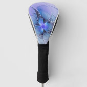 Abstracte moderne Fractal Art Lavendel blauw Golfheadcover (Voorkant)