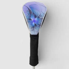 Abstracte moderne Fractal Art Lavendel blauw Golfheadcover