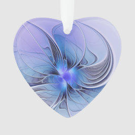 Abstracte moderne Fractal Art Lavendel Blauw Hart Ornament
