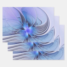 Abstracte moderne Fractal Art Lavendel blauw