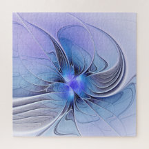 Abstracte moderne Fractal Art Lavendel blauw