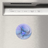 Abstracte moderne Fractal Art Lavendel blauw Magneet (Insitu (Vaatwasser))