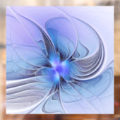 Abstracte moderne Fractal Art Lavendel blauw Raamsticker (Vel 2)