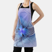 Abstracte moderne Fractal Art Lavendel blauw Schort (Insitu)