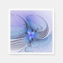 Abstracte moderne Fractal Art Lavendel blauw