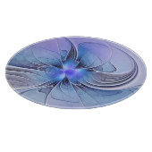 Abstracte moderne Fractal Art Lavendel blauw Snijplank (Hoek)