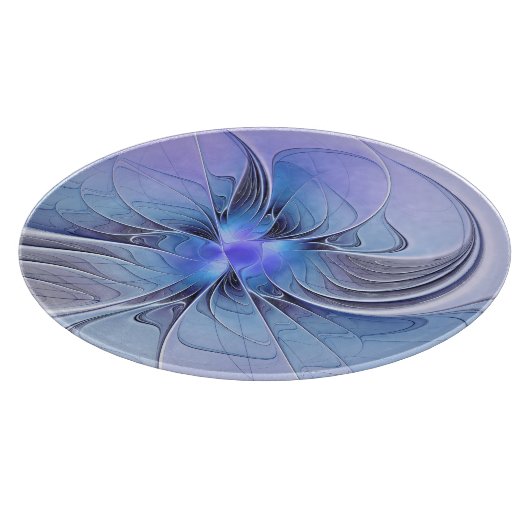 Abstracte moderne Fractal Art Lavendel blauw Snijplank (Hoek)
