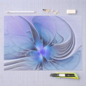 Abstracte moderne Fractal Art Lavendel blauw Tissuepapier (Craft)