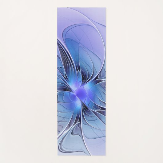 Abstracte moderne Fractal Art Lavendel blauw Yogamat (Voorkant)