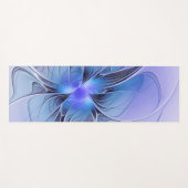 Abstracte moderne Fractal Art Lavendel blauw Yogamat (Voorkant (horizontaal))
