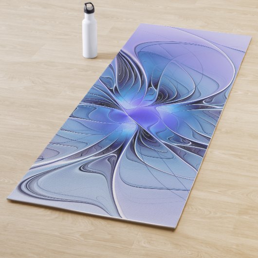 Abstracte moderne Fractal Art Lavendel blauw Yogamat (In situ)