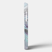 Abstracte moderne fractal bloem met blauwe monogra Case-Mate iPhone case (Achterkant / Links)