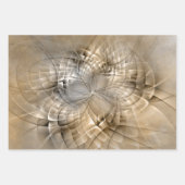 Abstracte moderne fractale aardetinten kunsttextuu inpakpapier vel (Voorkant)