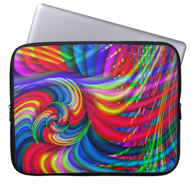 Abstracte moderne fractale kunst laptop sleeve (Voorkant)