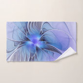 Abstracte moderne fractale kunst lavendelblauw bad handdoek (Handdoek)