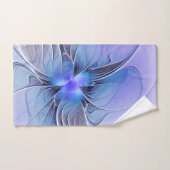 Abstracte moderne fractale kunst lavendelblauw bad handdoek (Handdoek)