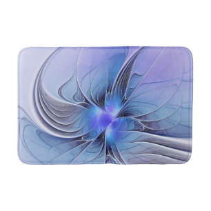 Abstracte moderne fractale kunst lavendelblauw badmat