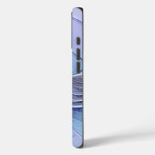 Abstracte moderne fractale kunst lavendelblauw Case-Mate iPhone case (Achterkant / Links)
