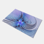 Abstracte moderne fractale kunst lavendelblauw deurmat (Schuin)