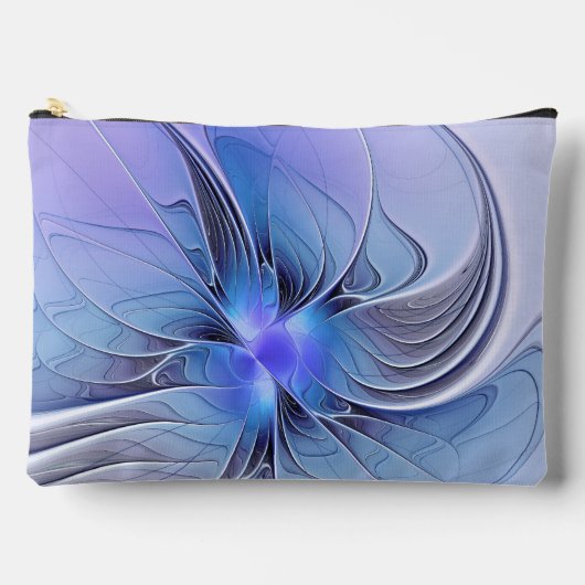 Abstracte moderne fractale kunst lavendelblauw etui (Voorkant)