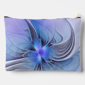 Abstracte moderne fractale kunst lavendelblauw etui (Achterkant)