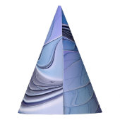 Abstracte moderne fractale kunst lavendelblauw feesthoedjes (Achterkant)