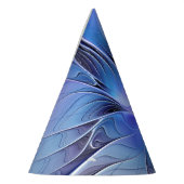 Abstracte moderne fractale kunst lavendelblauw feesthoedjes (Links)