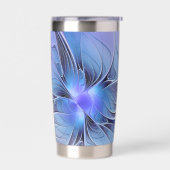 Abstracte moderne fractale kunst lavendelblauw geïsoleerde drinkbeker (Links)