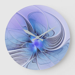 Abstracte moderne fractale kunst lavendelblauw grote klok